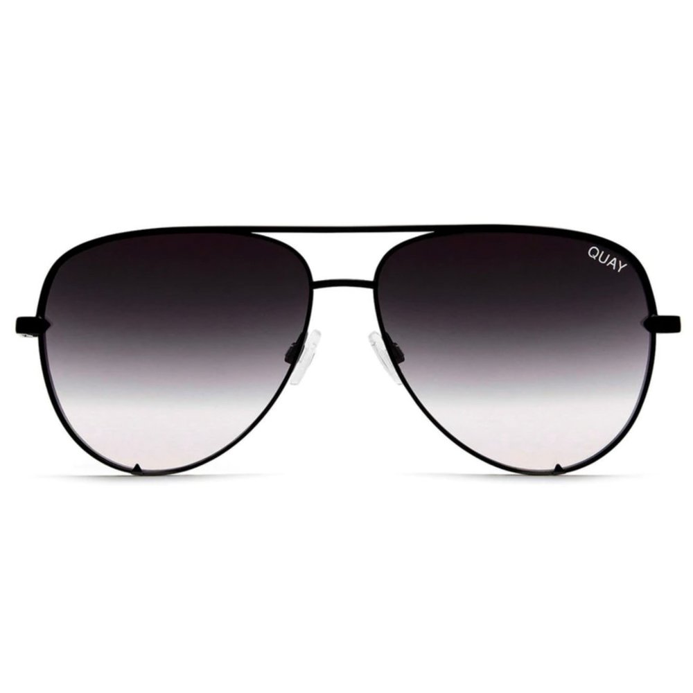 QUAY High Key + Desi Perkins Black Ombre Aviator Sunglasses